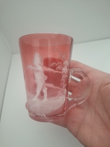 Antique mary gregory drinking - antique,