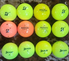 Bridgestone & Srixon Coloured Golf Balls - 12No 