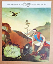 Scorpio Print by Anna Zinkeisen Whitbread Brewery Zodiac Calendar 1957