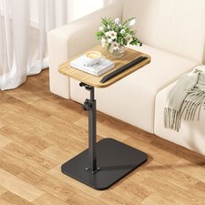 Lifting C Shaped Side Table 360° Swivel Laptop Desk for Living Room Tea Table