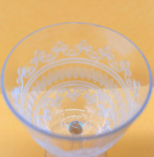 Crystal Stemmed Glass Etched