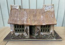 Studio Pottery Hand Made Thatched Cottage
