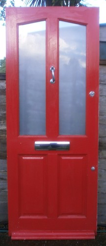 Vintage wooden front door