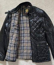 Belstaff black italian leather - italian,