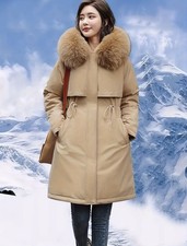 Elegant Extreme Cold Weather Parka- Women's Winter Coat with Detachable Faux-Fur