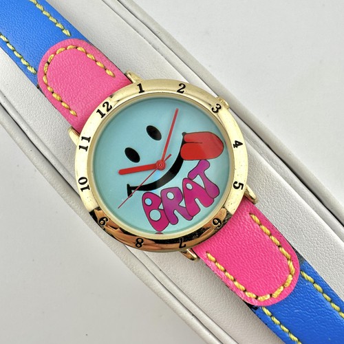 Brat smiley face watch japan - face,