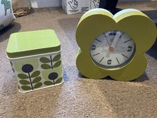 ORLA KIELY CLOCK & Small Storage Tin