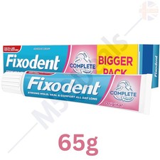 Fixodent Original Complete Denture Adhesive Cream Bigger Value Pack - 65g