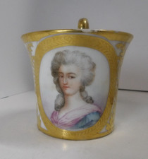 Antique Portrait Tea Cup, Made for Burley Co Chicago Sevres France