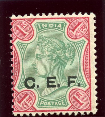 India 1900 f 1r - india, "c.e.f"