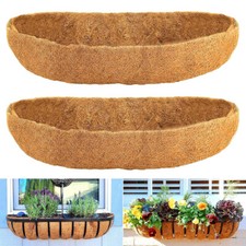 2+1Trough Wall Basket Coco Liner Preformed Coir Fibre Replacement Planter Insert