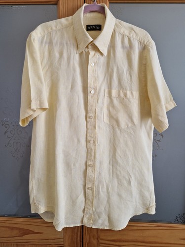 Orvis shirt mens yellow - shirt,