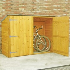 Shed Shiplap Timber Bike Store 6x2ft Outdoor Garden Storage Lockable Unit Secure
