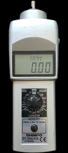 Shimpo 105a s12 tachometer - shimpo,