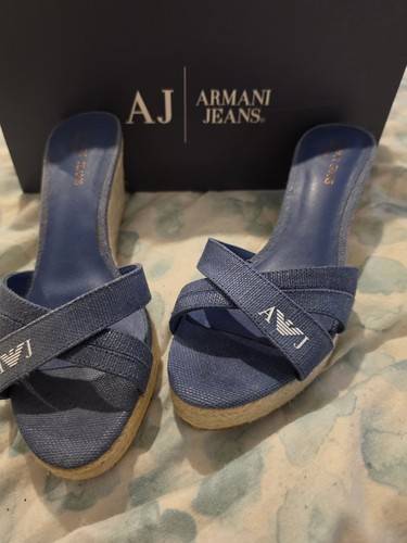 Armani jeans blue strappy - armani,