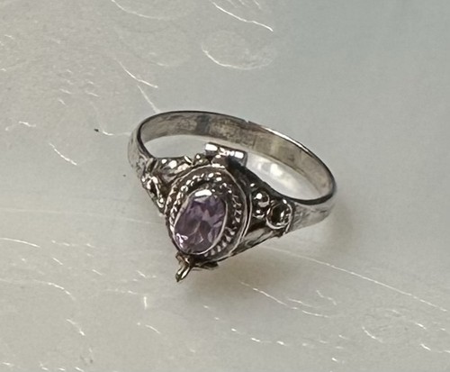 Vintage sterling silver - silver, purple