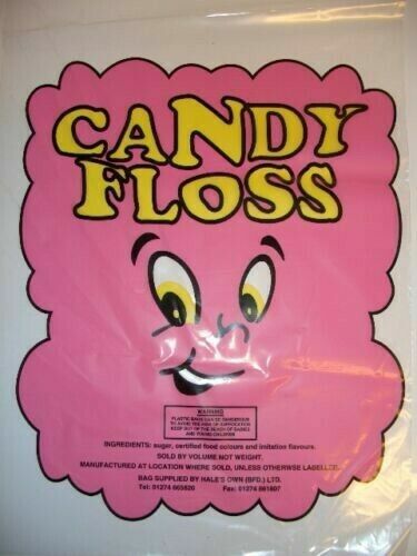 100 candy floss - floss, bags