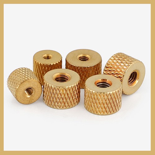 Brass knurled thumb nut hand - knurled,