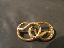 Lovely Victorian Quality Pinchbeck Engraved Scrolled Brooch