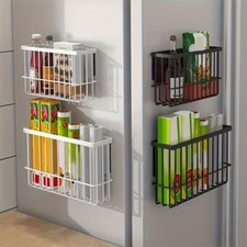 Kitchen Iron Mesh Shelf Basket Cupboard Cabinet Door Organizer Rack Holder