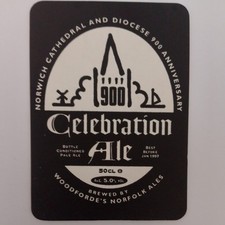 Norwich Cathedral 900th Anniversary 1997 Woodforde's Norfolk Ale Beer Mat