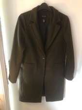 Khaki Single Button Lined Coat