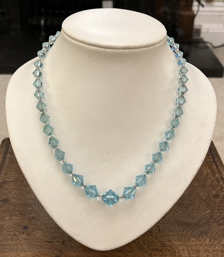 Lovely art deco - blue, faceted