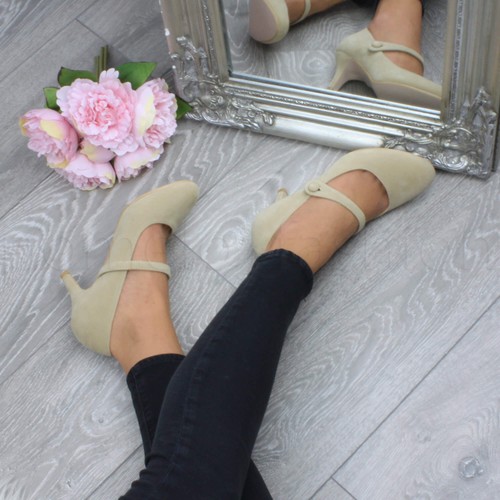 Womens ladies low mid - low, heel