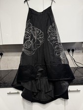 Coast Long Black Satin Look Fishtail Mermaid Bottom Maxi Skirt size 6 BNWT