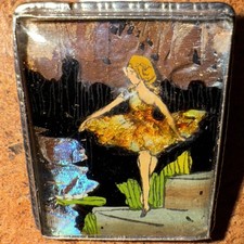 Vintage Art Deco Sterling Silver Butterfly Wing  Brooch Ballerina by the pond 