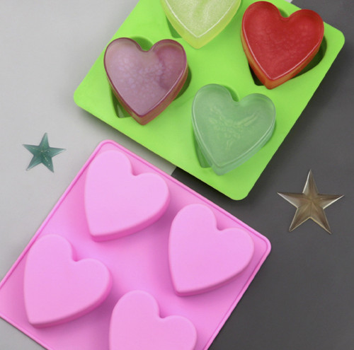 Heart shaped silicone mold - silicone,