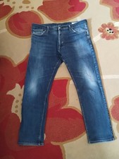 Mens Slim fit marks and Spencer's jeans 40 waist 29 leg color indigo