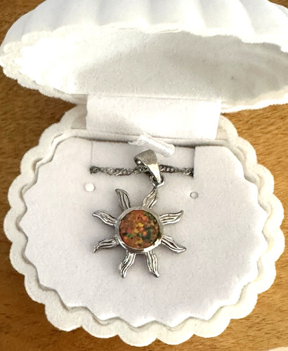 Sun orange fire - orange, opal