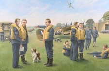 Oil Painting RAF Standby Trevor Lay (British Born 1950).