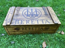 Beretta Gun Maker Box Crate Vintage Style Wooden Rustic Metal Furniture Storage