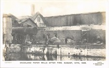Snodland near West Malling. Paper Mills after Fire 1906 by R.Mason & Sons. 