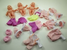 Bundle of 3 x 5 Inch Berengeur Baby Dolls and clothes
