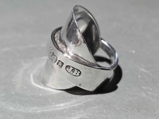 SS446 (M) - Sterling Silver Hallmark Spoonring