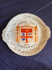 STOKE CITY LEAGUE CUP WINNERS 1972 10.5”X 9”  OVAL PLATE 