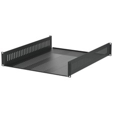 Universal 2U Vented 600mm Deep Rack Shelves with Front and Back Mounting