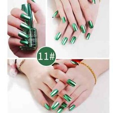 15 Colors Metallic Nail Polish Super Shine Chrome Mirror Effect Art Nail Varnish