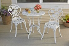 White Bistro Set Decorative