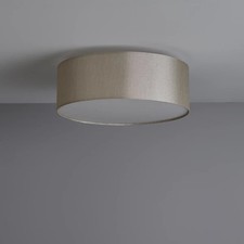 Brand New B&Q Colours Sphera Brushed Fabric Grey Lampshade 2 Lamp Ceiling Light