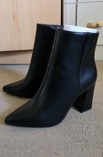 Pointed Block Heel Ankle Boots