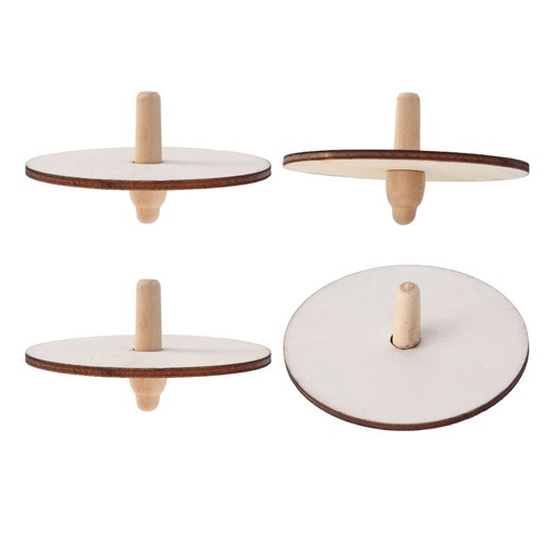 4pcs wooden spinning tops - 4pcs,