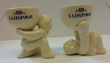 Lurpak Douglas ceramic egg cups set of 2 vintage excellent condition