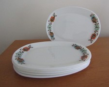 Pyrex 'Carnaby Tempo' Oval Steak Plates - Set of Six