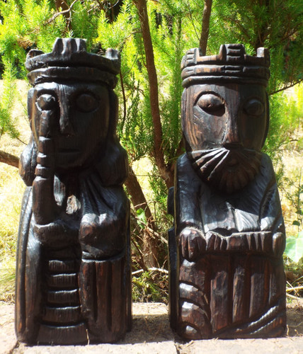 Large carved wooden - large,