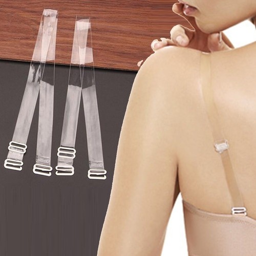 Transparent plastic bra straps - plastic,