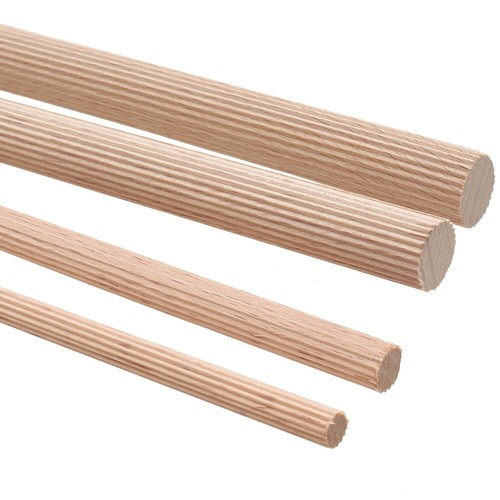 Fluted beech dowels - fluted,